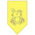 Unconditional Love Bunny Rhinestone Bandana Yellow Large UN849364